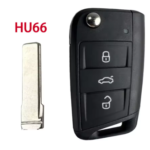 433Mhz) HU66 Keyless Flip Key For VW Golf Mk7 Skoda Octavia