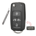 (433Mhz) MQB 7E0 837 202 BK Flip Key For VW Multivan Sharan 2016-2017